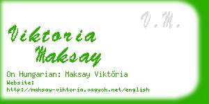 viktoria maksay business card