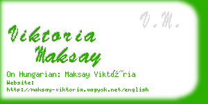 viktoria maksay business card